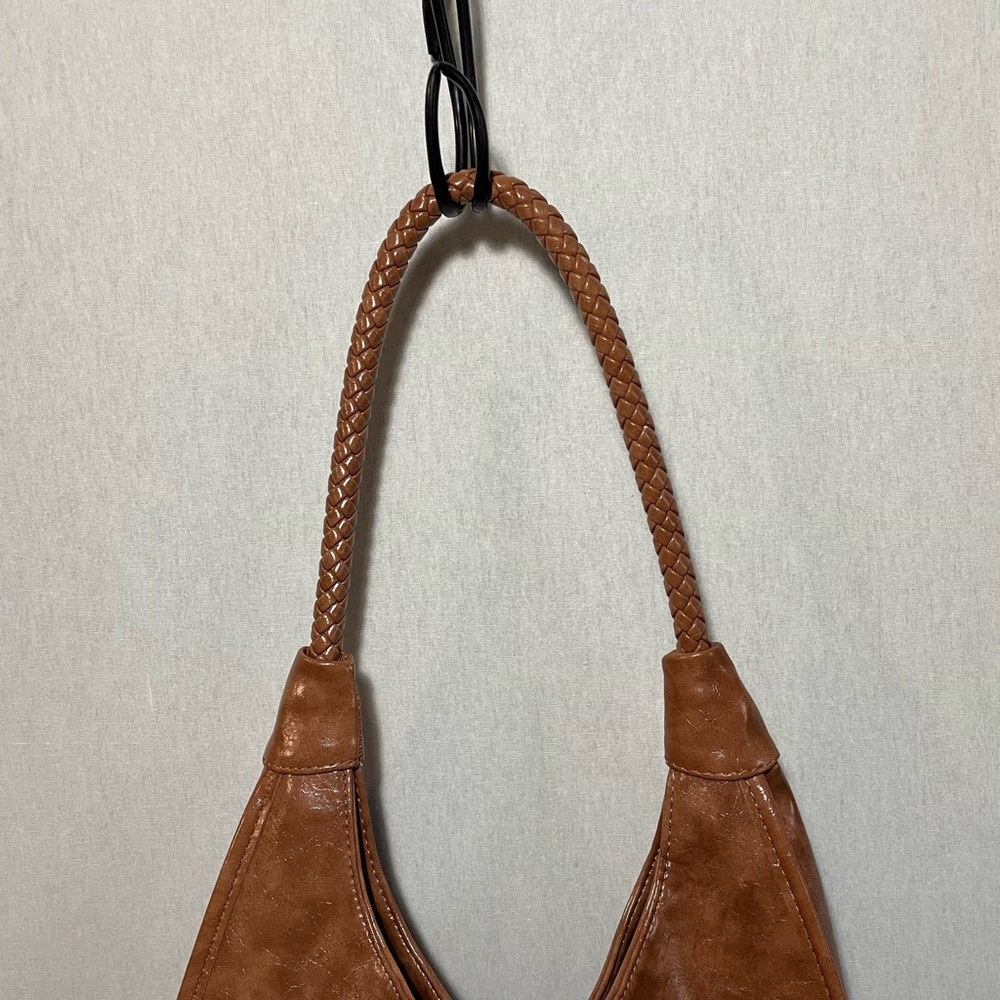 Brown Leather Hobo Shoulder Bag - Picture 9 of 12